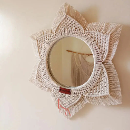 Macrame Mirror Set Moon Sun Flower The Seven Women